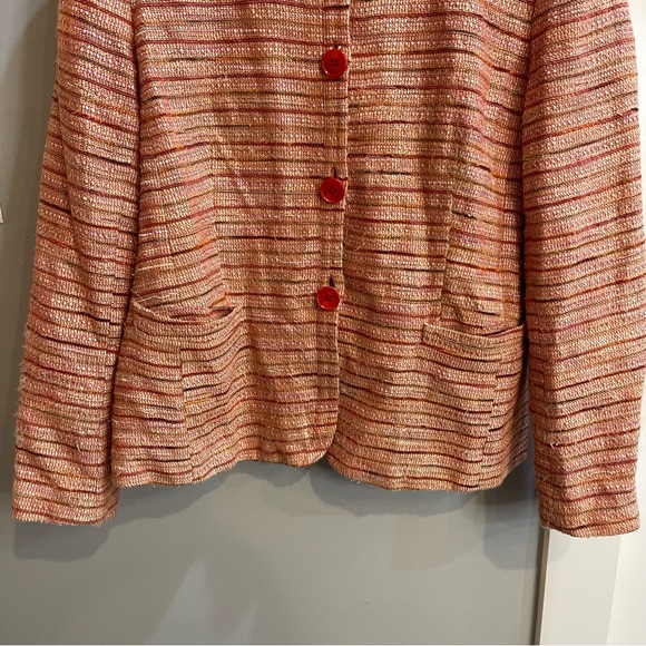 LAFAYETTE 148 Orange Tweed Blazer Size 14 - Picture 8 of 15